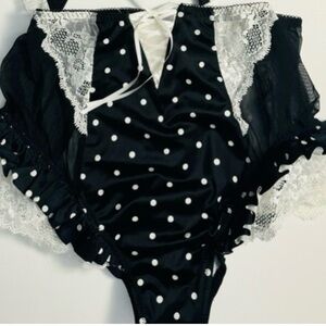Victoria’s Secret High Waisted RuffleThong Polka Dot Cottagecore Y2K